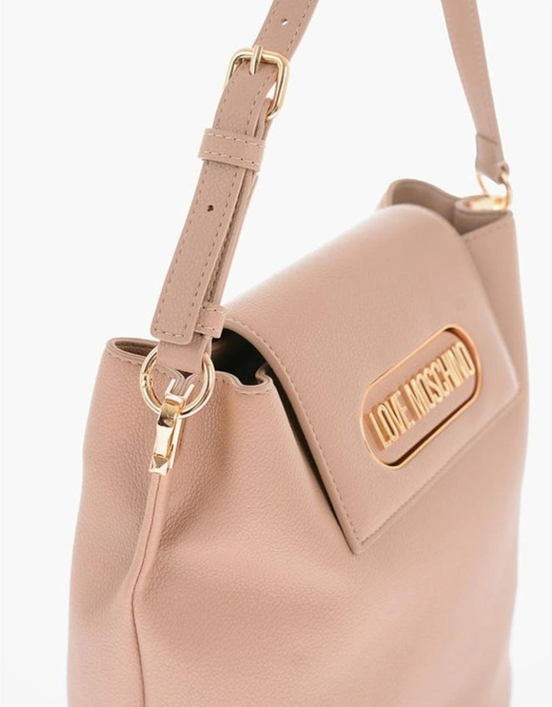 Eco-Leather Adjustable Shoulder Bag Women - Beige