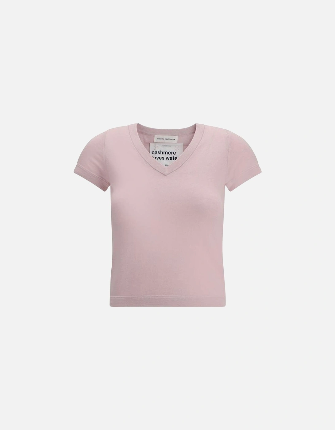 Knit Cashmere-Cotton Cropped T-Shirt Women - Multicolor, 4 of 3