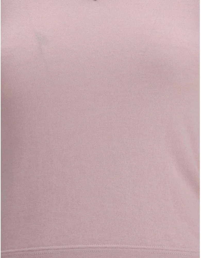 Knit Cashmere-Cotton Cropped T-Shirt Women - Multicolor