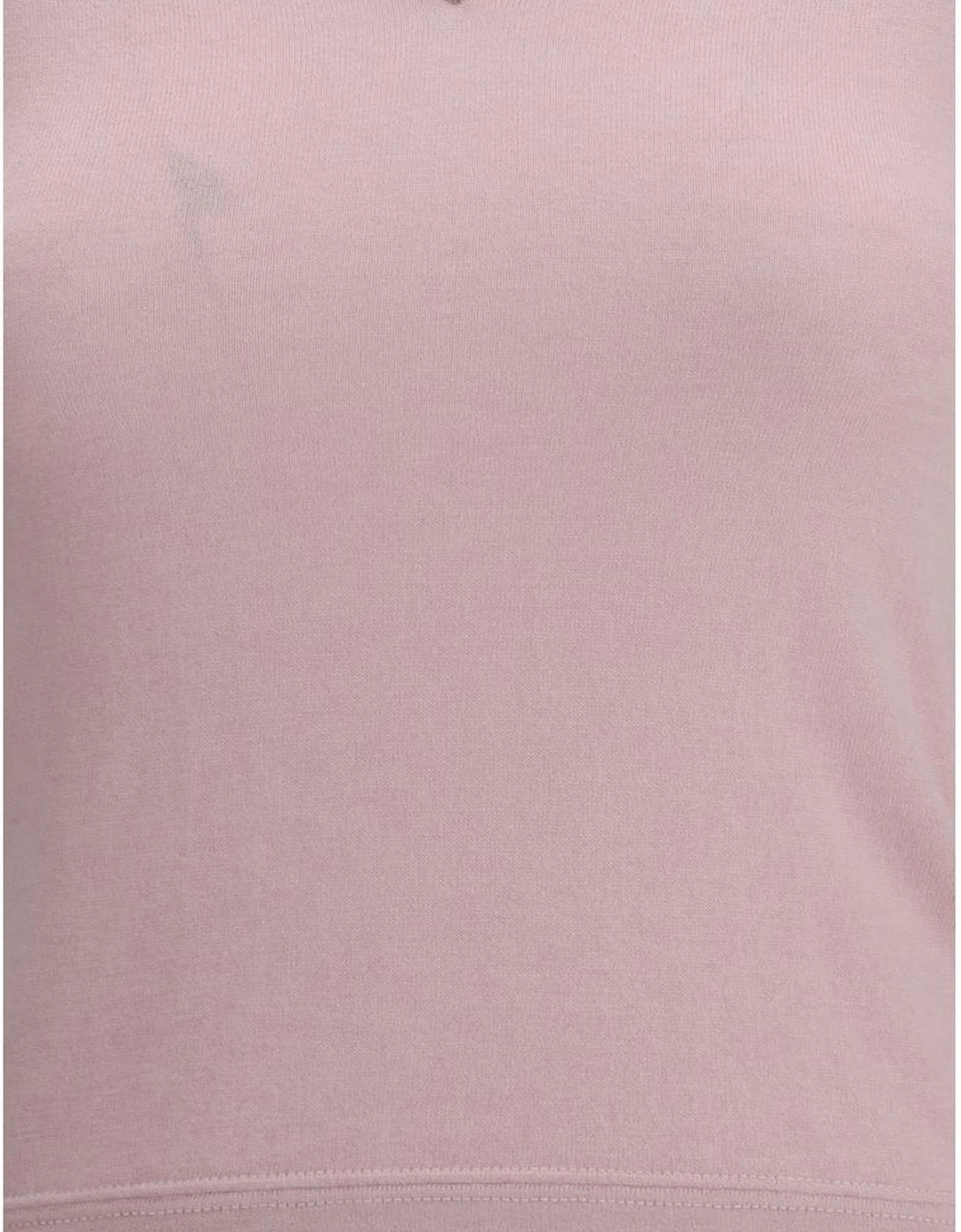 Knit Cashmere-Cotton Cropped T-Shirt Women - Multicolor