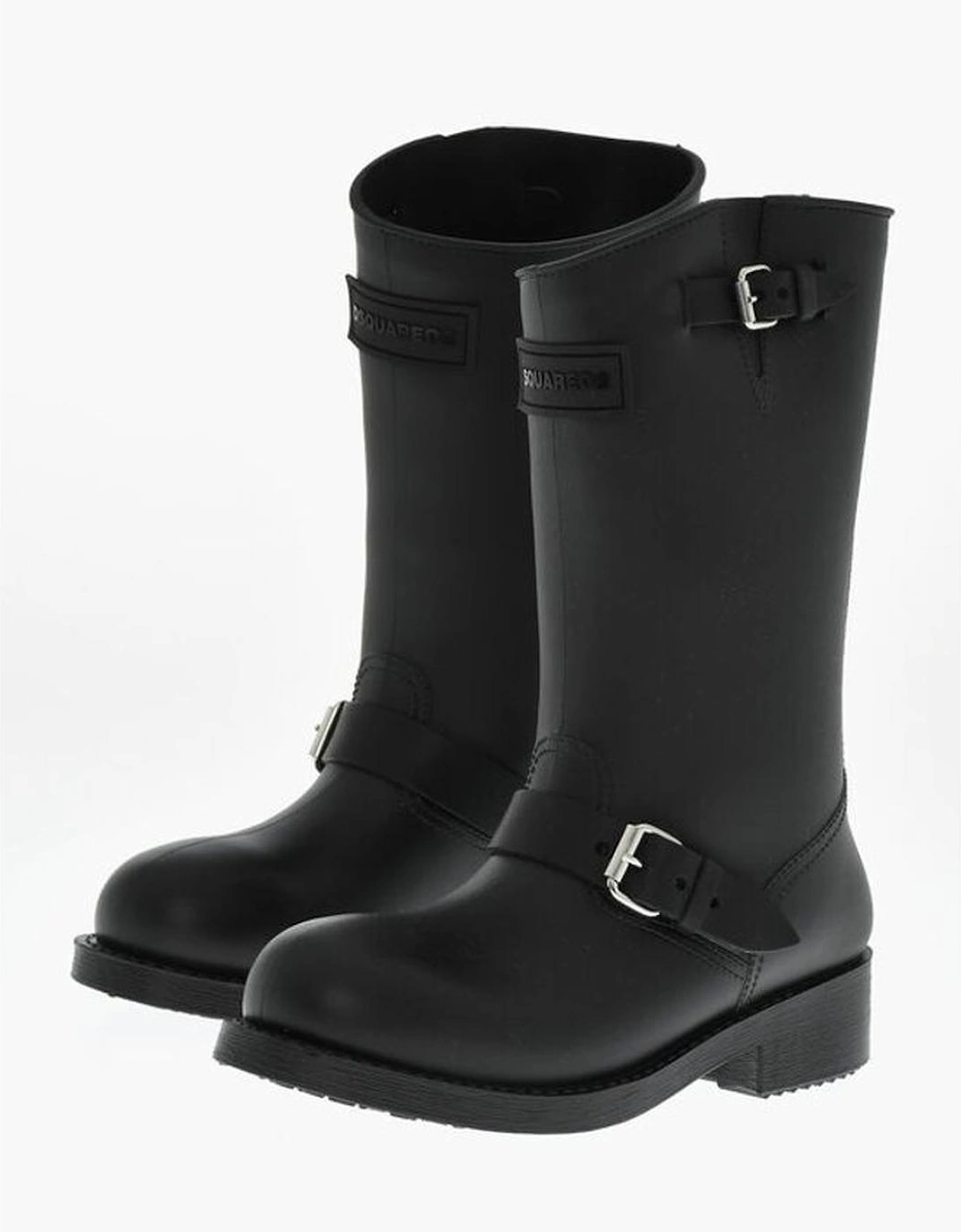 Rugged Sole Pull-On Boots with Buckles Women - Black, 6 of 5