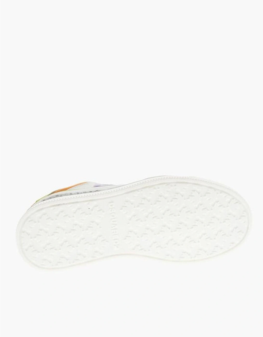 Lace-Up Leather Sneakers with Logo Women - White