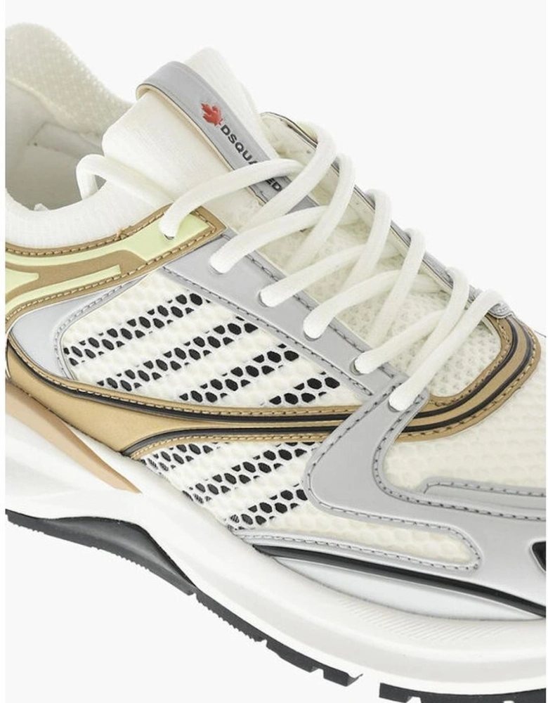 Rubber Sole Lace-Up Sneakers Women - White