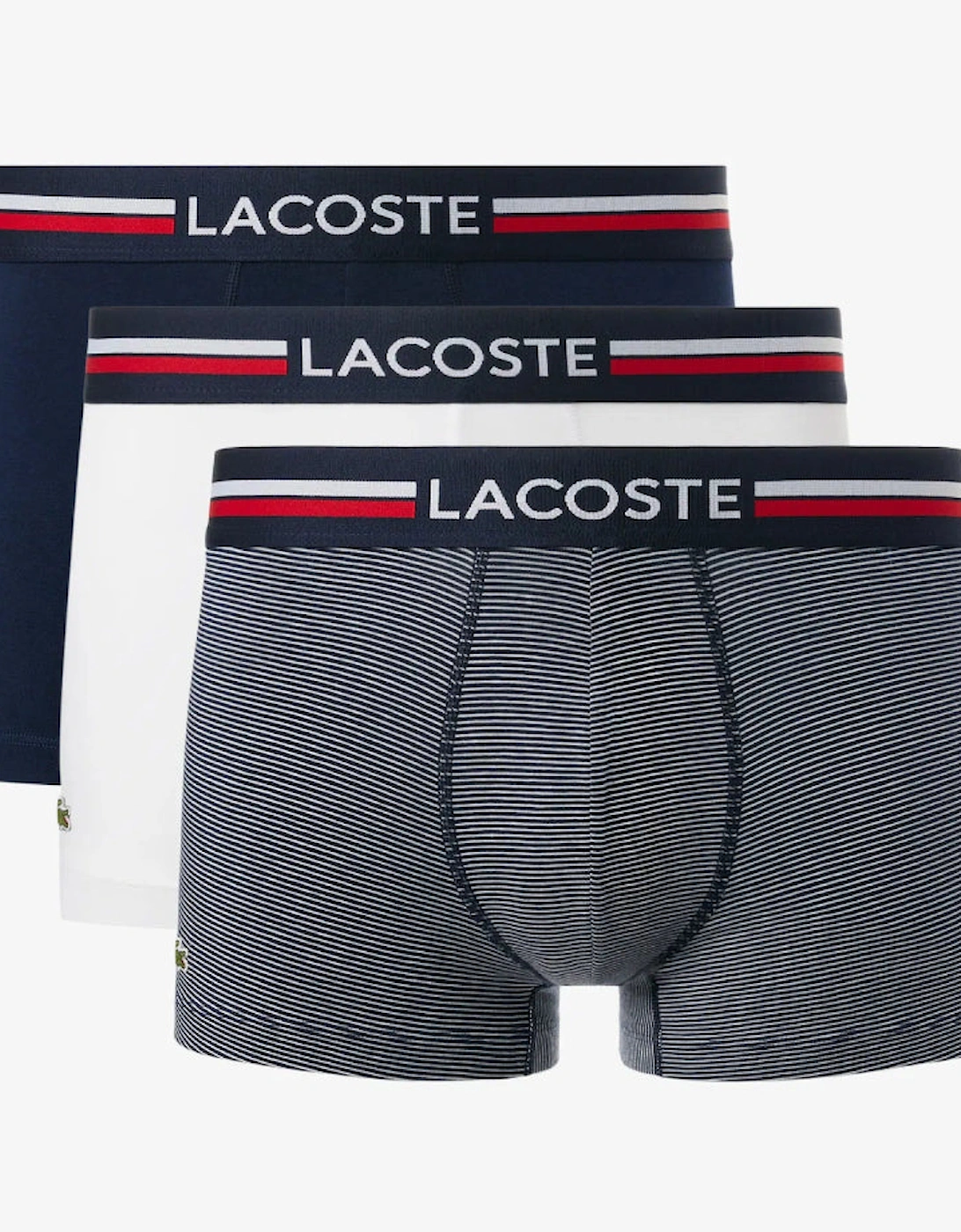 3-Pack Signature Waist Boxer Trunks, Navy Blue/White, 3 of 2