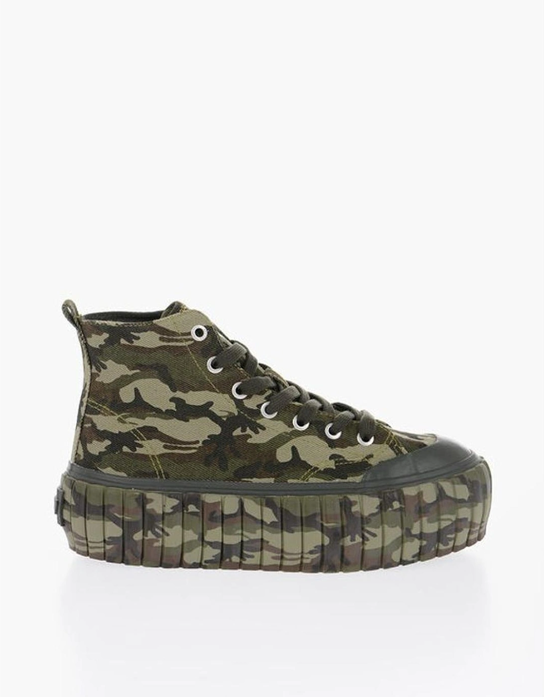 Canvas Safari Round-Toe Sneakers Women - Army