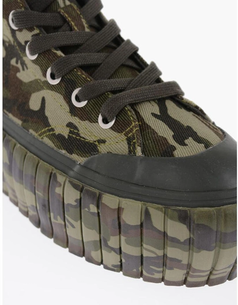 Canvas Safari Round-Toe Sneakers Women - Army
