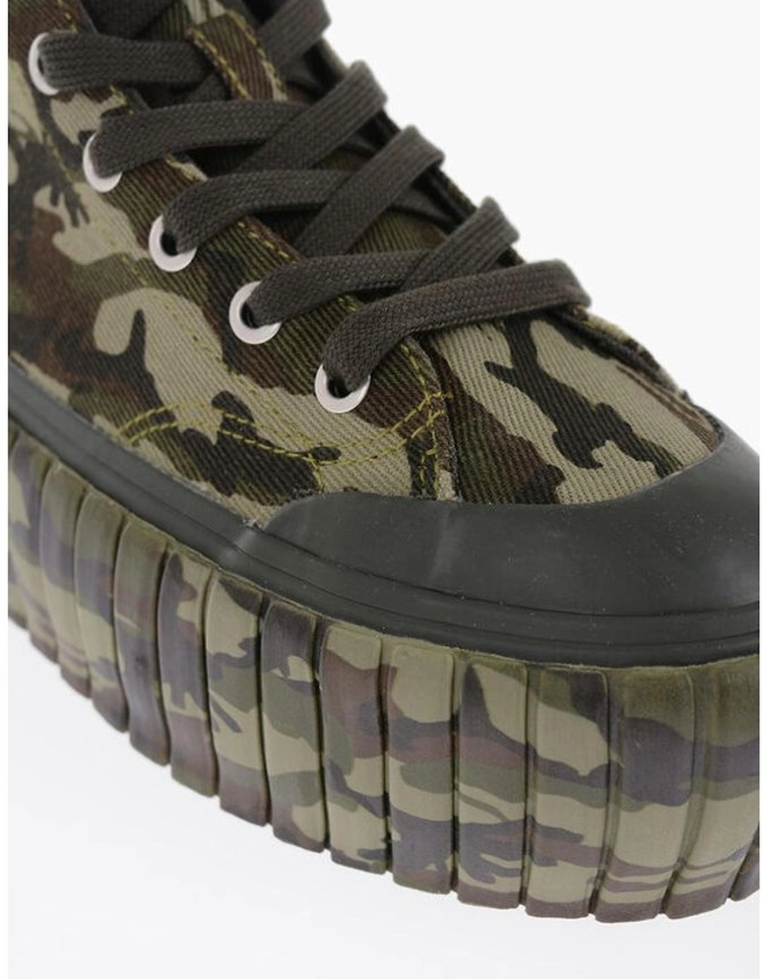 Canvas Safari Round-Toe Sneakers Women - Army