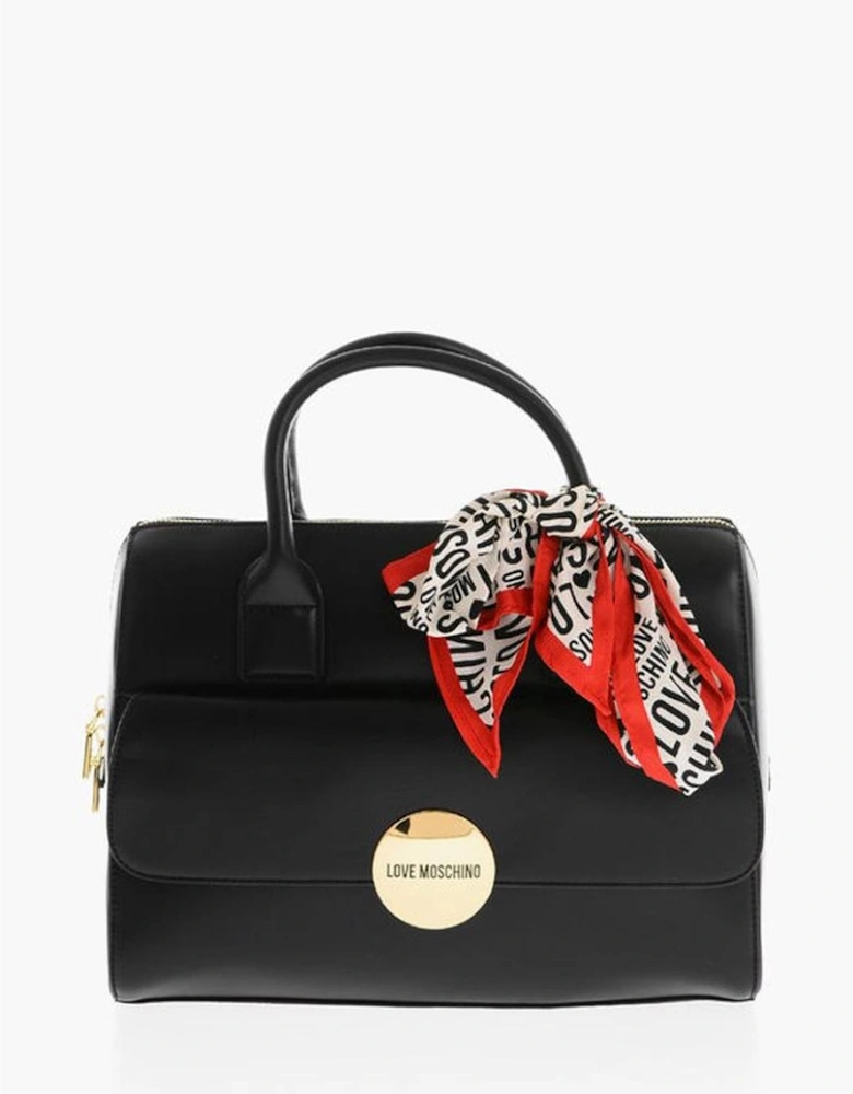 Eco-Leather Handbag with Adjustable and Removable Straps Women - Black
