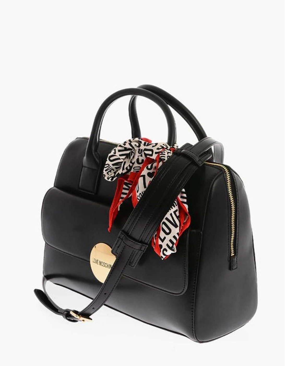 Eco-Leather Handbag with Adjustable and Removable Straps Women - Black