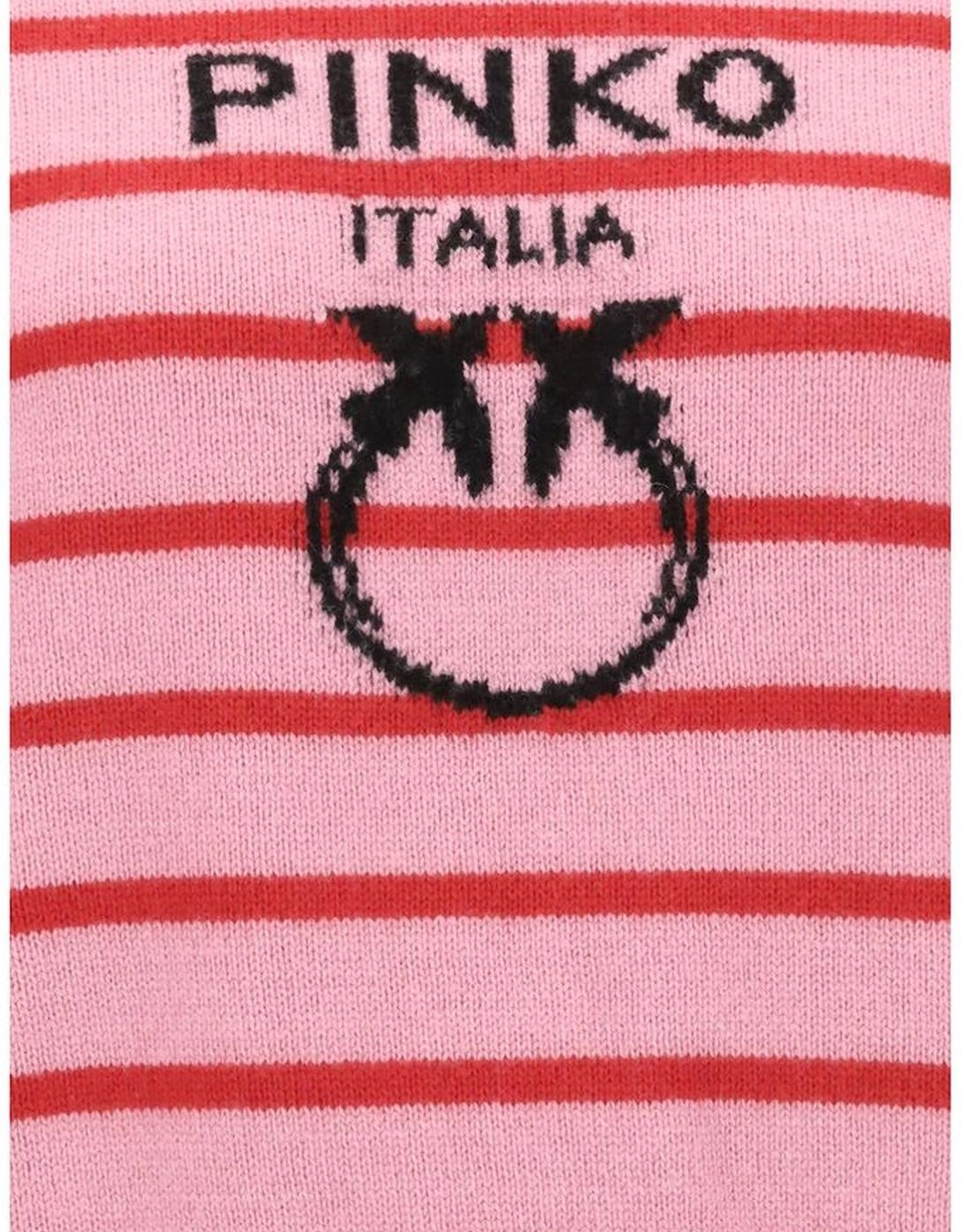 Striped Sweater with Ribbed Crew Neck and Cuffs Women - Multicolor