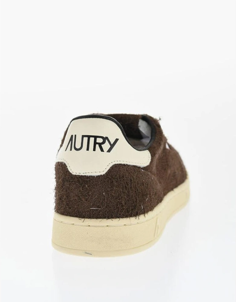 Suede Lace-Up Sneakers with Rubber Sole Women - Brown