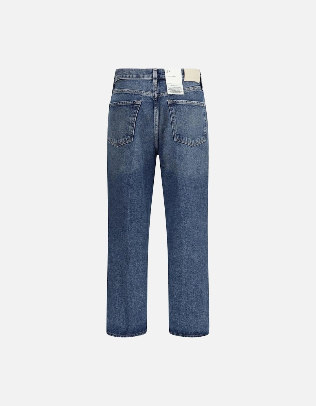 Dahlia Cotton Jeans with Logoed Leather Patch Women - Blue Jeans