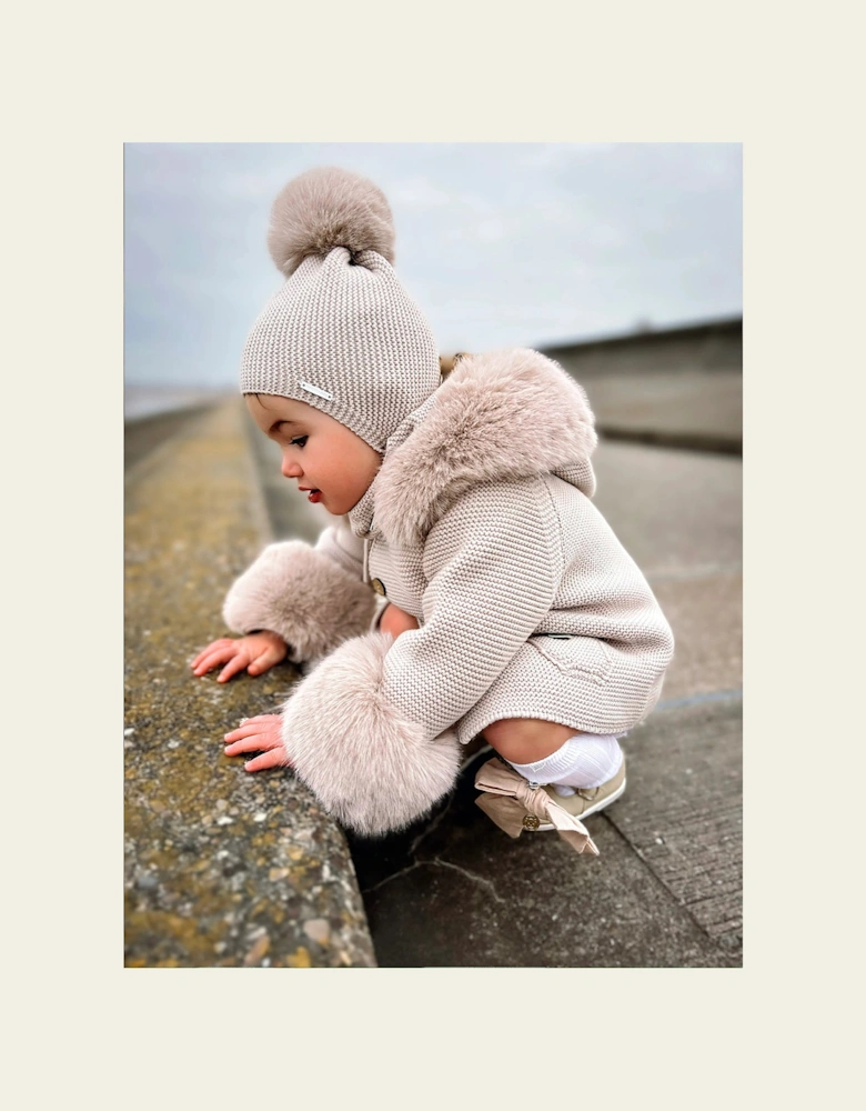 Camel Faux Fur Cuffs