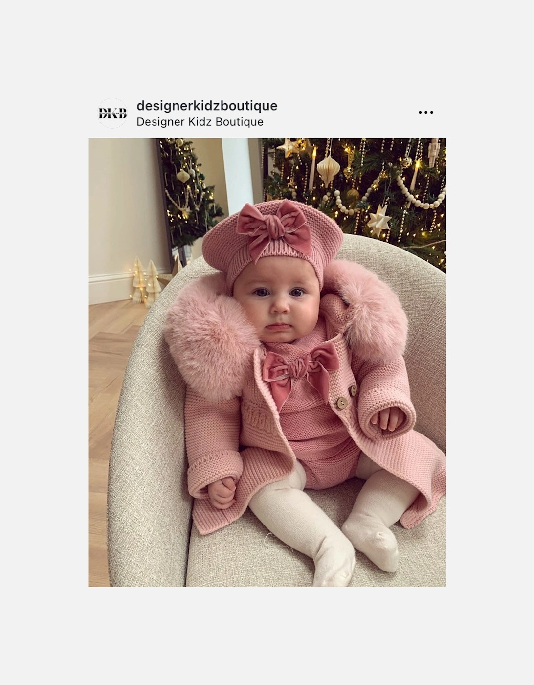 Powder Pink Knit A Line Faux Fur Cardigan