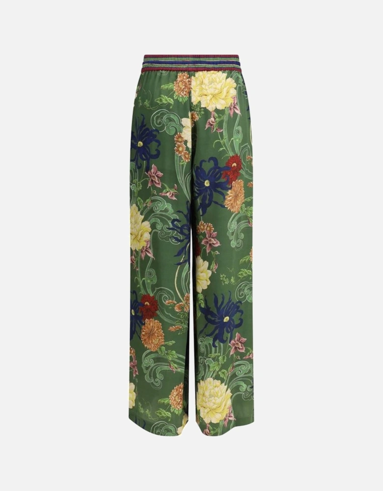 Silk Floral Wide-Leg Avery Pants Women - Multicolor Jeans