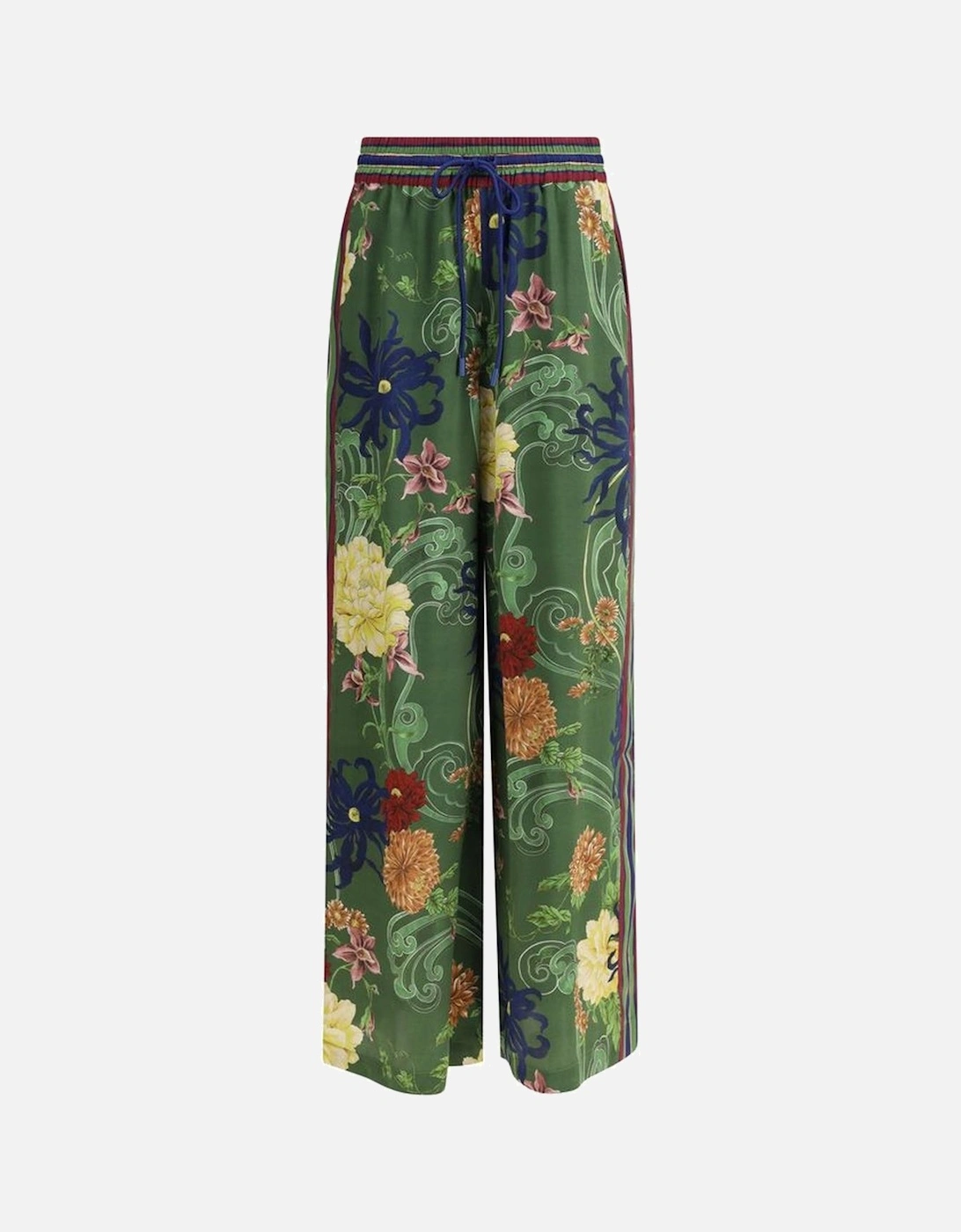 Silk Floral Wide-Leg Avery Pants Women - Multicolor Jeans, 4 of 3