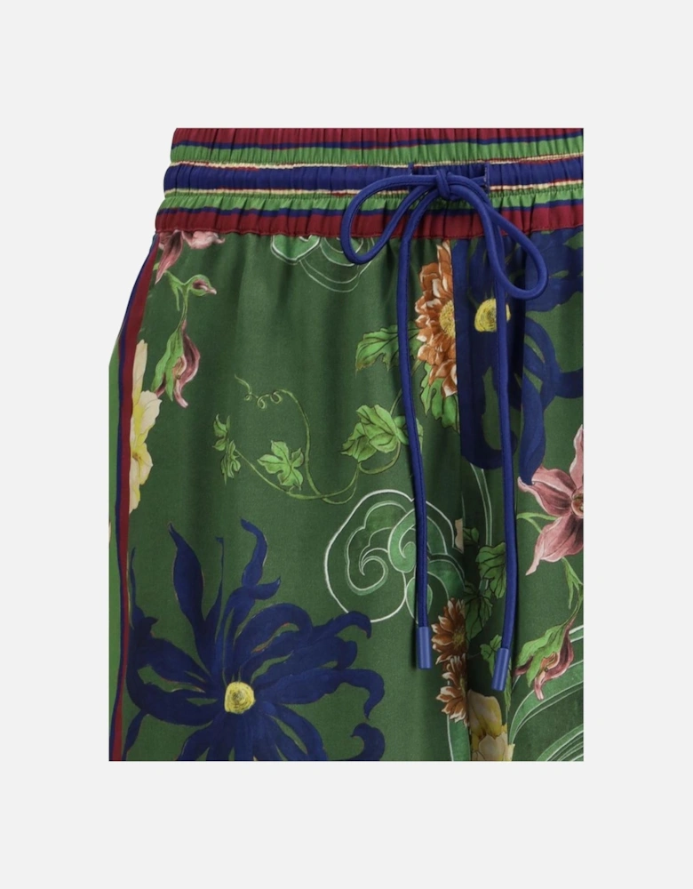 Silk Floral Wide-Leg Avery Pants Women - Multicolor Jeans