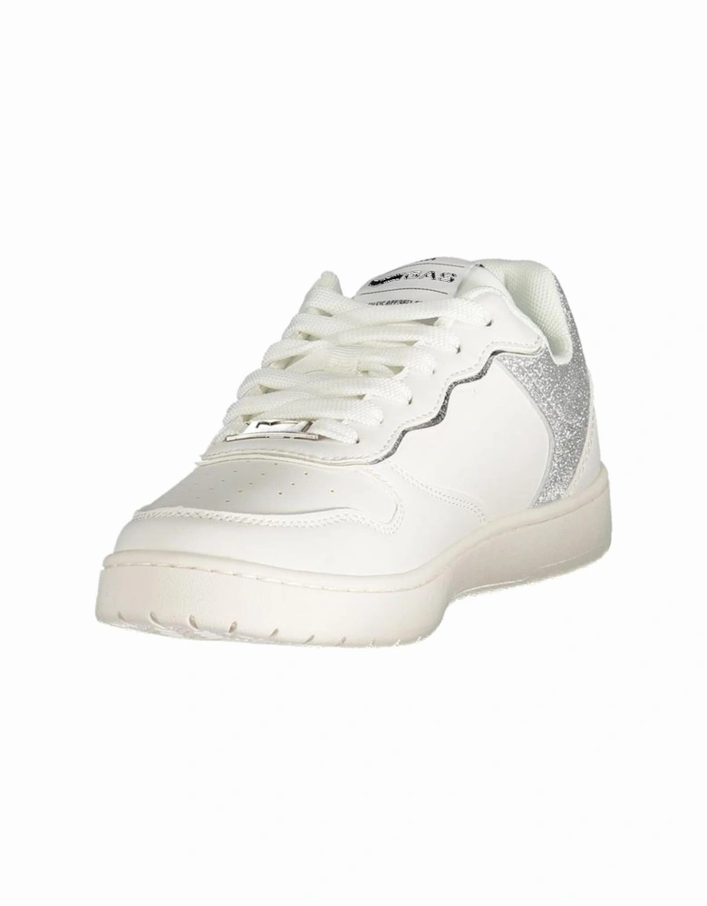 Ambra Mix Sports Shoe with Silver Details Women - White Sneakers