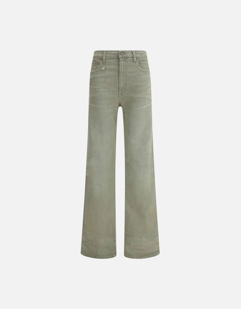 Jane Flare Jeans with Belt Loops Women - Green Jeans