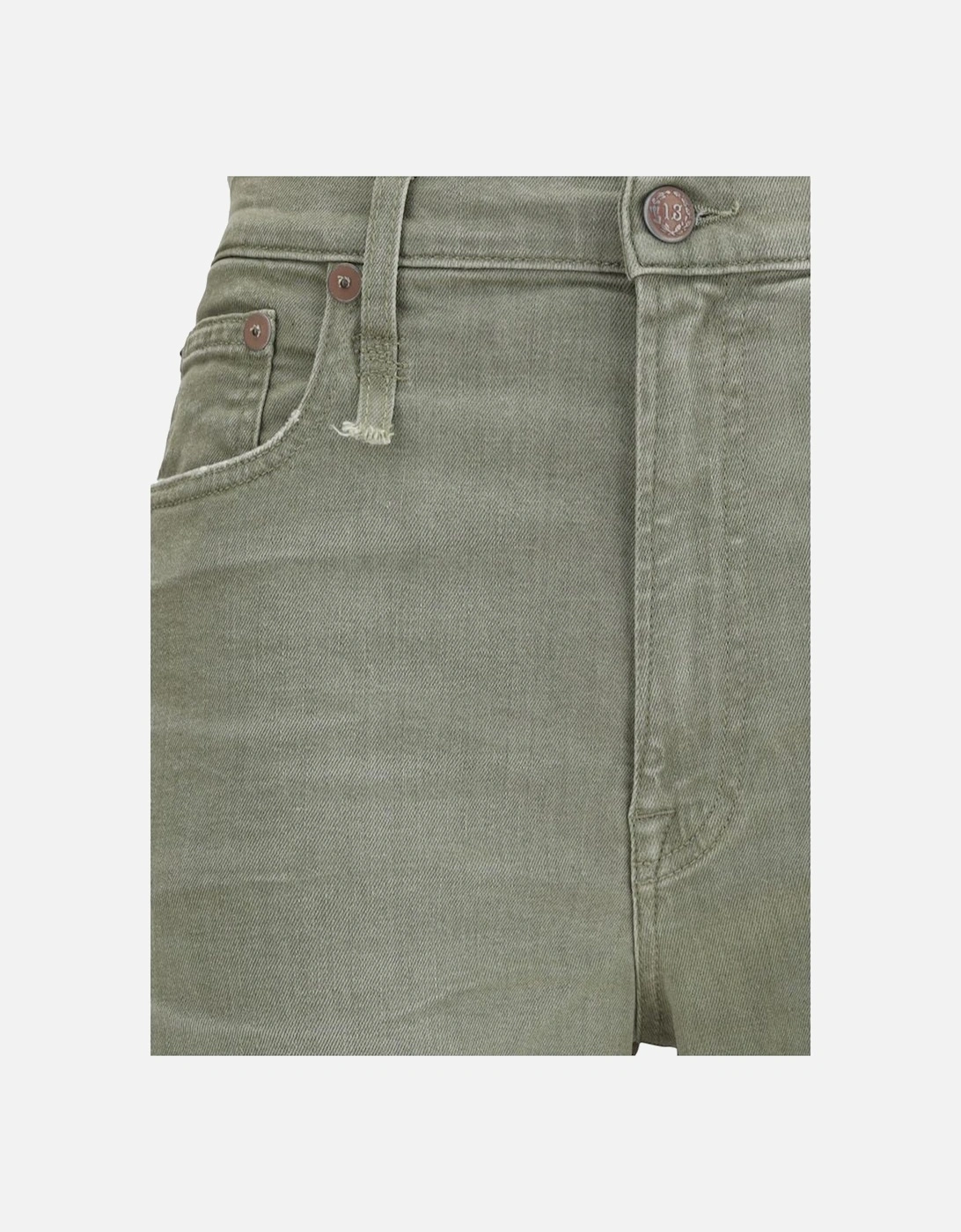 Jane Flare Jeans with Belt Loops Women - Green Jeans