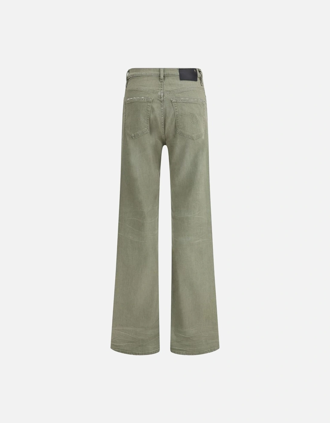 Jane Flare Jeans with Belt Loops Women - Green Jeans