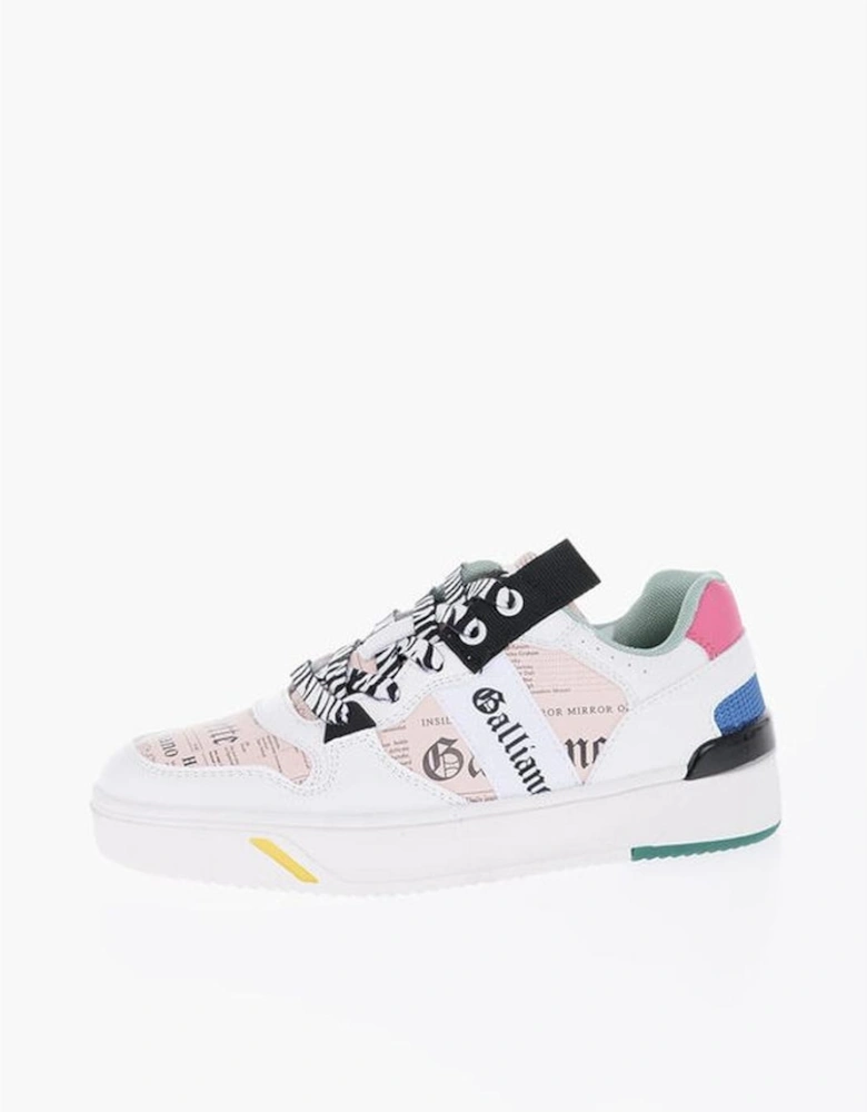 Multicolor Logo Print Lace-Up Sneakers Women