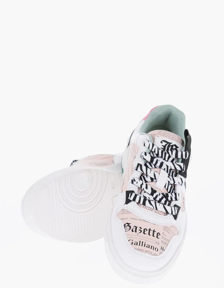 Multicolor Logo Print Lace-Up Sneakers Women