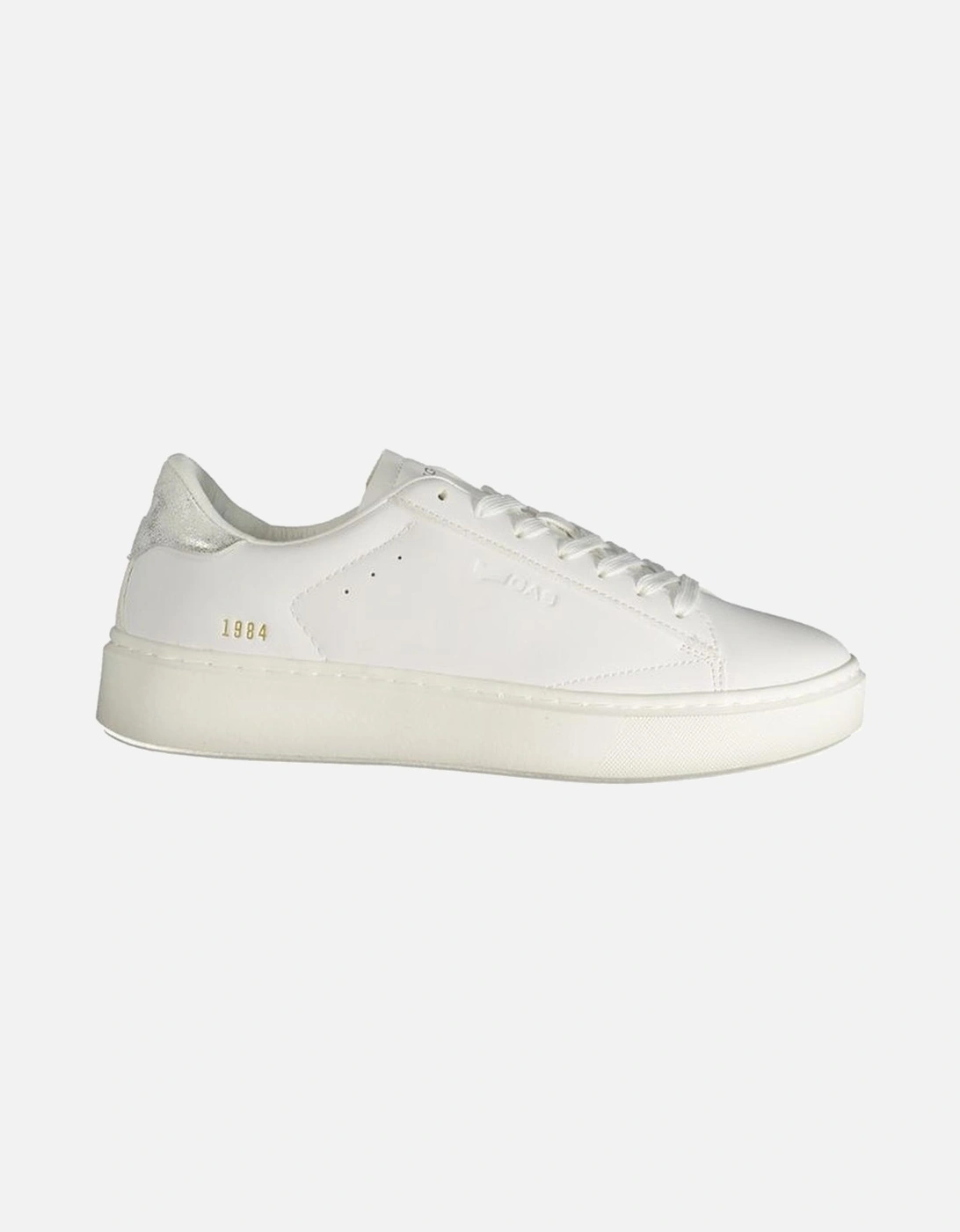 Bold Design Athletic Sneakers with Silver Details Women - White, 4 of 3