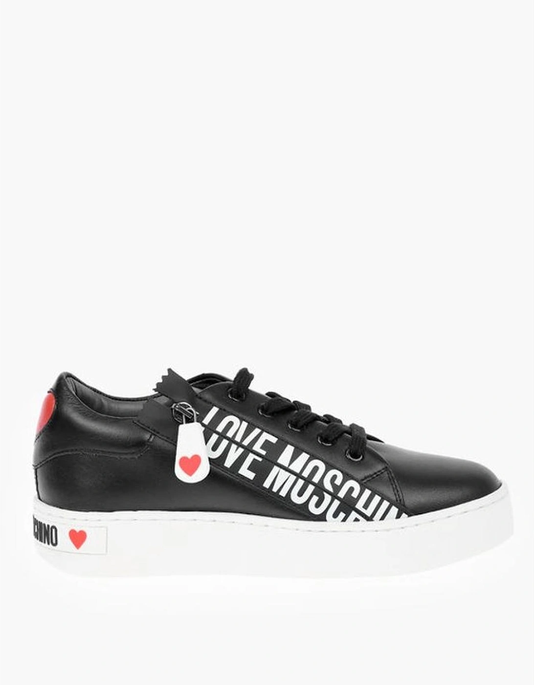 Logo Leather Lace-Up Sneakers Women - Black