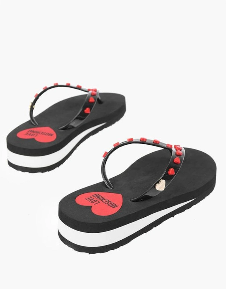 Logo Rubber Eco-leather Sole Sneakers Women - Black Sandals