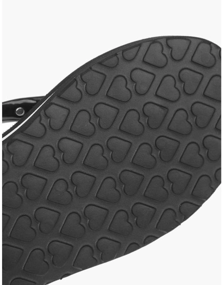 Logo Rubber Eco-leather Sole Sneakers Women - Black Sandals