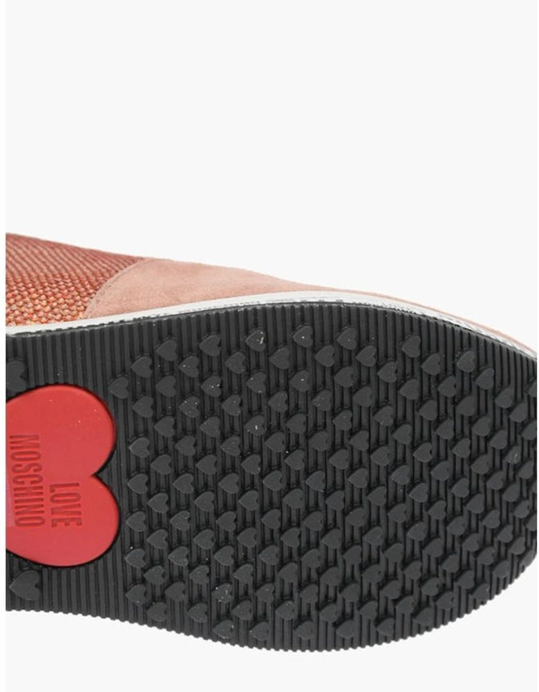 Sequined Suede Slip-On Shoes with Rubber Sole Women - Multicolor