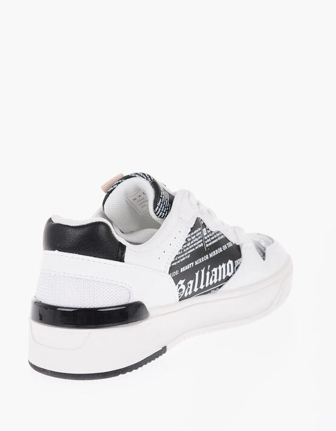 Logo Lace-up Eco-leather Sneakers Women - Black And White