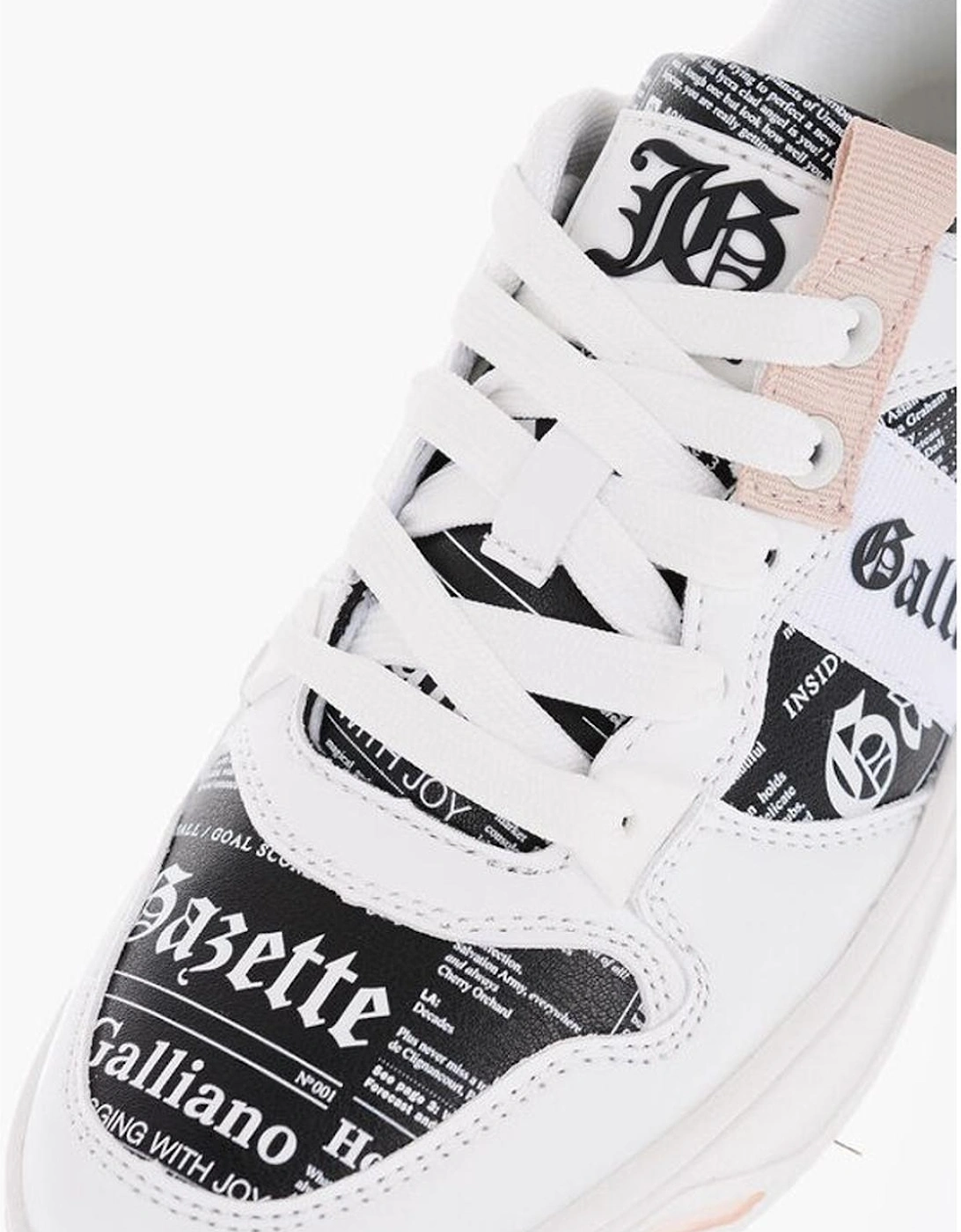 Logo Lace-up Eco-leather Sneakers Women - Black And White