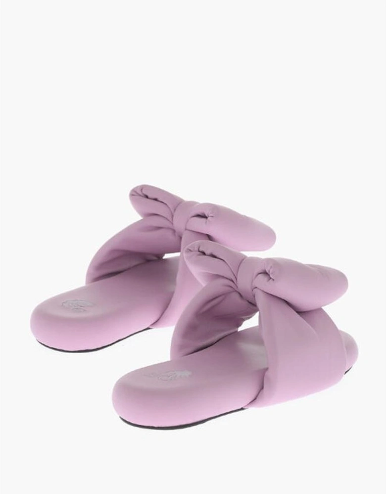 Leather Slip-On Shoes with Rubber Sole Women - Multicolor Sandals