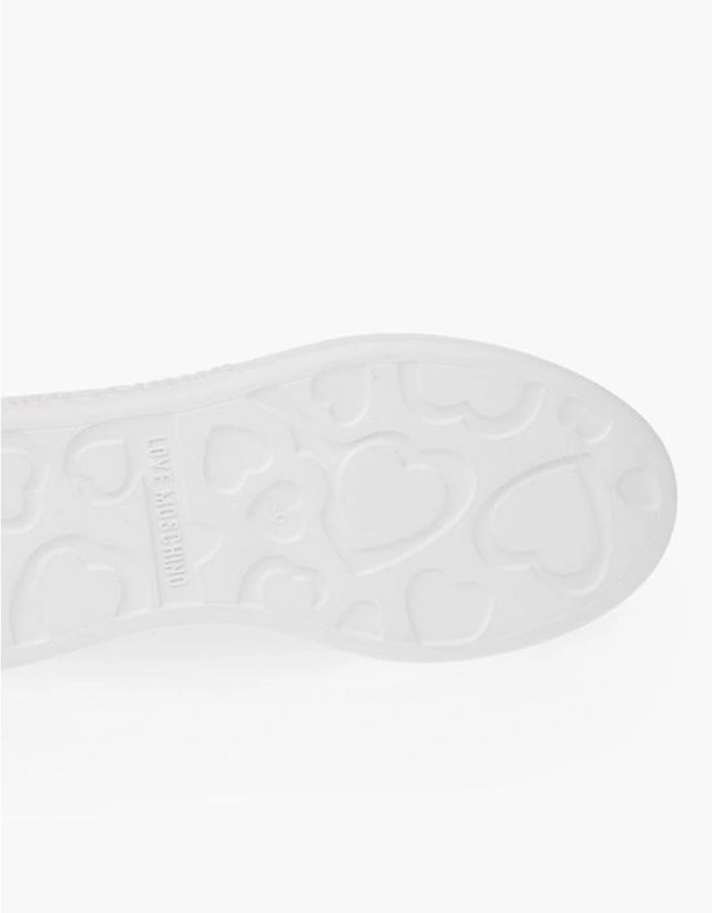 Embroidery Pull-On Shoes with Rubber Sole Women - Black And White