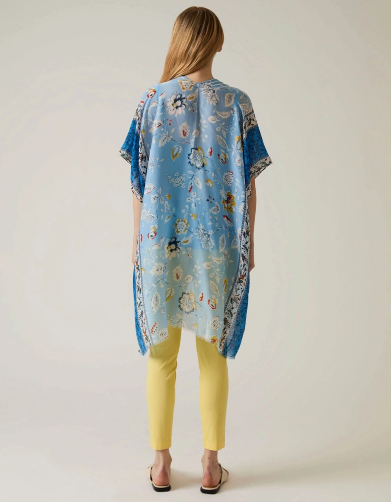 Floral Paisley Blue Kaftan