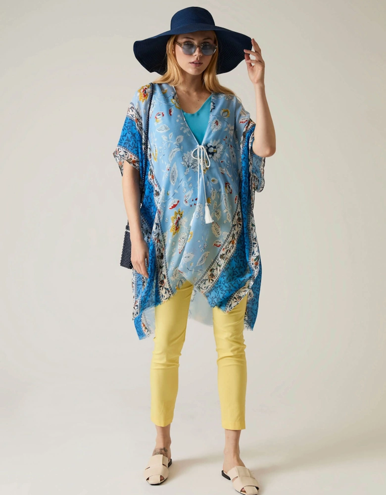 Floral Paisley Blue Kaftan