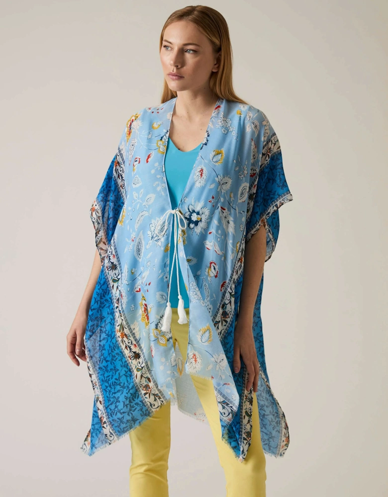 Floral Paisley Blue Kaftan