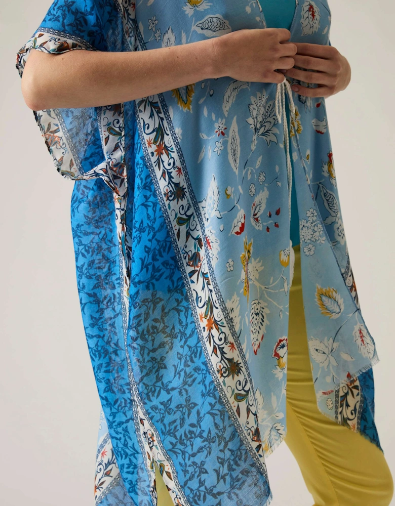 Floral Paisley Blue Kaftan