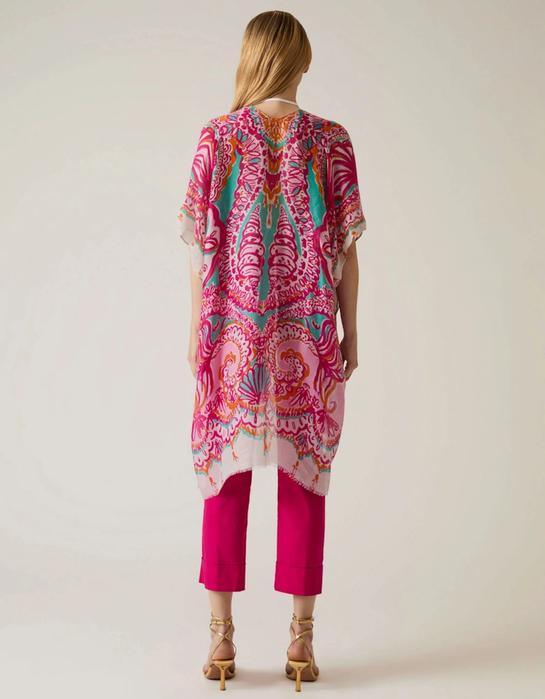 Ethnic Print Pink Kaftan