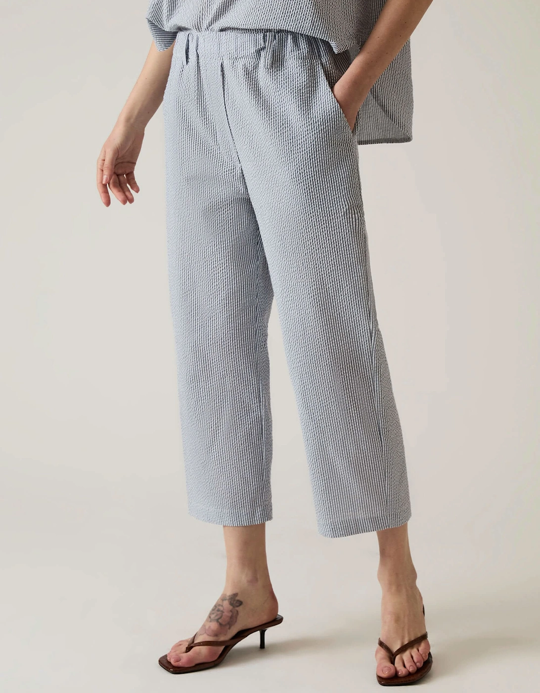 Striped Cotton Trousers - VIP