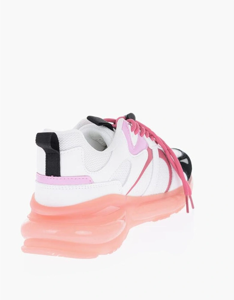 Lace-Up Leather and Suede Sneakers Women - Multicolor