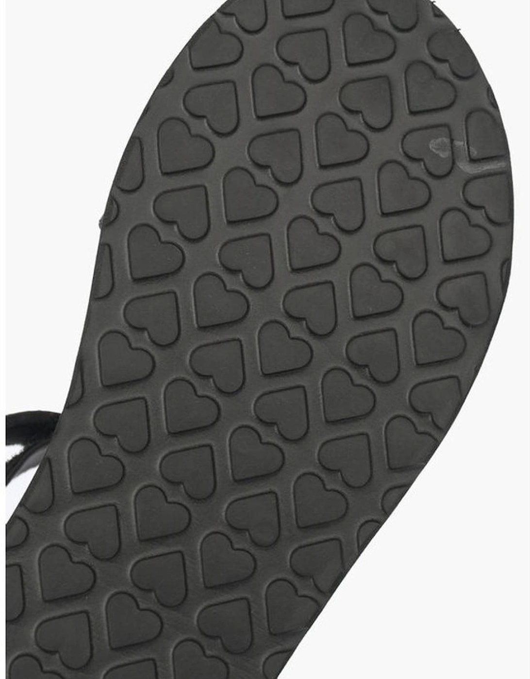 Logo Velcro Closure Rubber Sole Sneakers Women - Black Sandals