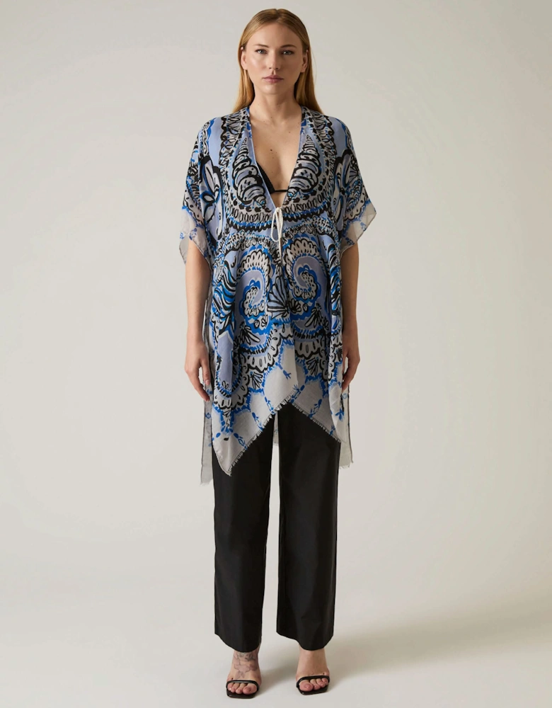 Ethnic Print Blue Kaftan
