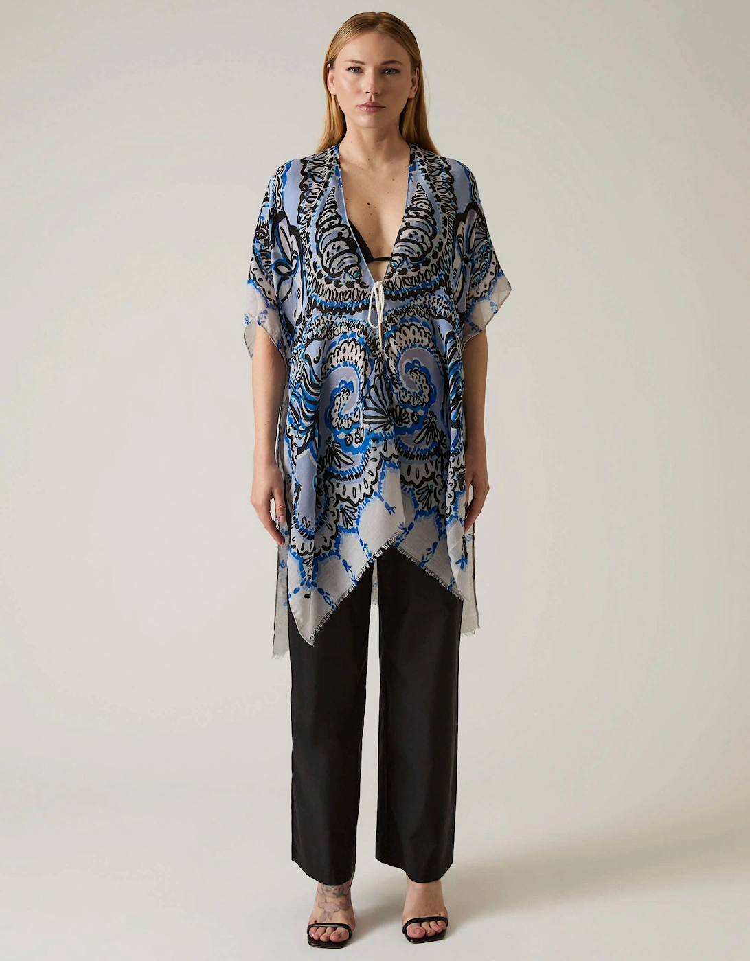 Ethnic Print Blue Kaftan, 7 of 6