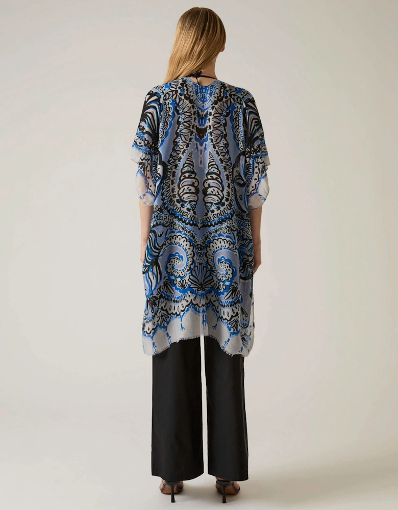 Ethnic Print Blue Kaftan