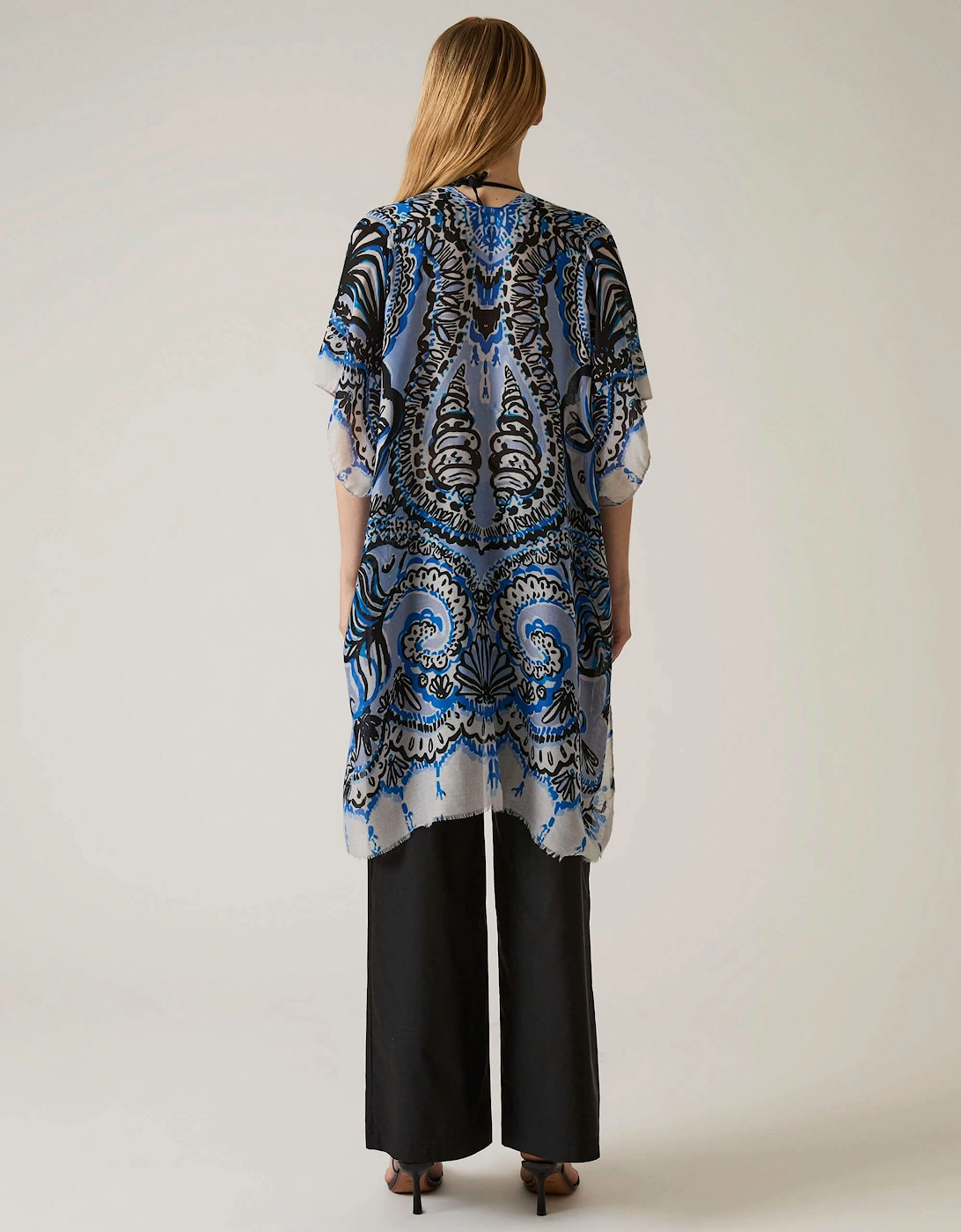 Ethnic Print Blue Kaftan