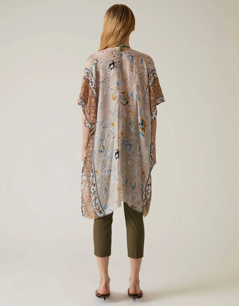 Floral Paisley Beige Kaftan