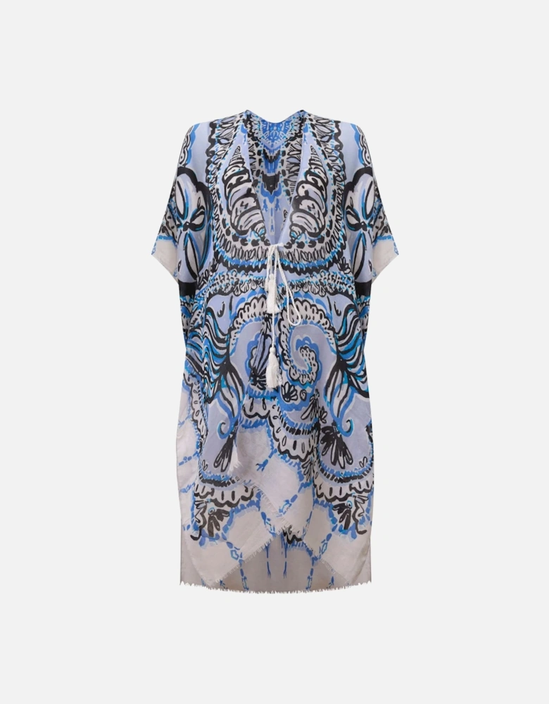 Ethnic Print Blue Kaftan